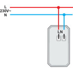 USB зарядно TEM EM67PW-B - 5 V, 2,1 А, 2хUSB, бял, едномодулен, италиански стандарт