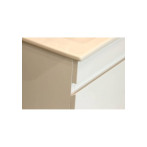 Шкаф с умивалник Лайт - ДхШхВ 43х55х55 см, PVC, бял, 2 чекмеджета