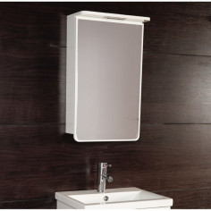 Огледален шкаф с LED осветление Inter Ceramic ICMC 1050-65 - ДхШхВ 12х50х65 см, PVC, бял, 1 огледална врата