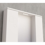 Огледален шкаф с LED осветление Inter Ceramic ICMC 1034-60 - ДхШхВ 13х55х60 см, PVC, бял, 2 врати, 1 рафт