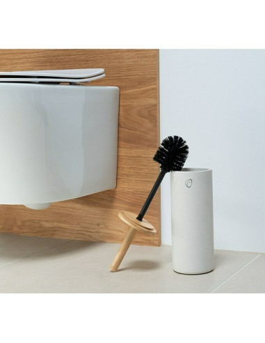 Комплект четка за тоалетна Vero - ØхВ 10,3х38 см,  бамбук, бетон, пясъчен