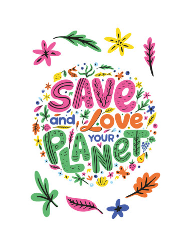 Декоративен стикер Save The Planet - 48х68 см