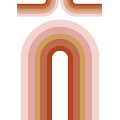 Декоративен стикер Розова дъга - 48х68 см