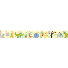 Декоративен фриз стикер Животни от джунглата - 300х10 см