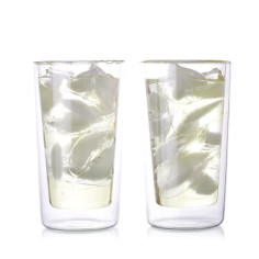 Сет от 2 бр. двустенни стъклени чаши - 350 мл.