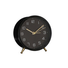 Imagén: Стоящ часовник Mica Decorations Athina - ДхШхВ 10х5,5х10,5 см, алуминиев, черен