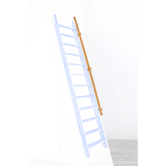 Imagén: Допълнителен парапет за права подвижна дървена стълба FLEXIBLO, прилепваща към стената