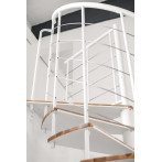 Вита стълба Fusion - стъпала от бук, метал - бял, диаметър - Ø: 120 см, 140 и 160 см