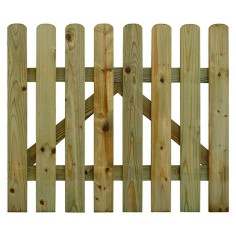Imagén: Декоративна дървена оградна врата - 100х85 см