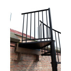 Външна вита стълба Rondo Zink черна , метална, диаметър - Ø: 120, 140, 160 см