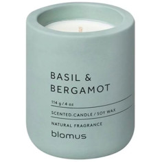 Ароматна свещ FRAGA размер S - цвят Pine Gray - аромат Basil & Bergamot - Blomus