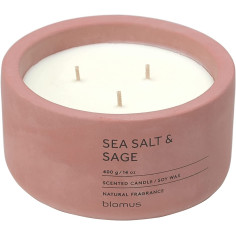 Ароматна свещ FRAGA размер XL  - аромат Sea Salt & Sage - цвят Withered Rose - Blomus