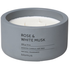 Ароматна свещ FRAGA, размер XL - аромат Rose & White Musk - цвят FlintStone - Blomus