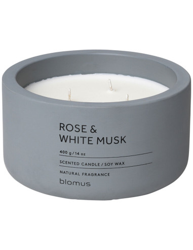 Ароматна свещ FRAGA, размер XL - аромат Rose & White Musk - цвят FlintStone - Blomus