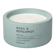 Ароматна свещ FRAGA, размер XL - аромат Basil & Bergamot - цвят Pine Gray - Blomus