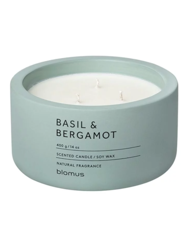 Ароматна свещ FRAGA, размер XL - аромат Basil & Bergamot - цвят Pine Gray - Blomus
