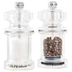 Комплект мелнички за сол и пипер “675“ - 11,8 см. - прозрачни