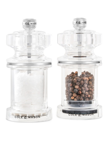Комплект мелнички за сол и пипер “675“ - 11,8 см. - прозрачни