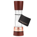 Мелничка за сол “DERWENT CHESTNUT ROSE GOLD“ - 19 см. - с механизъм за прецизност - цвят орех / розово злато