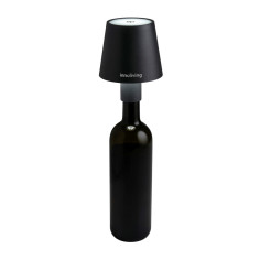 Сензорна LED лампа за бутилка с акумулаторна батерия - черна