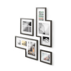Комплект от 4 бр. рамки за снимки “MINGLE GALLERY“ - цвят черенUMBRA