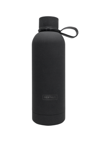 Nerthus Двустенна бутилка с дръжка “URBAN“ - черна, 500 мл.