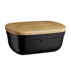 Керамична кутия за хляб с дъска за рязане "BREAD BOX" - цвят трюфелEMILE HENRY