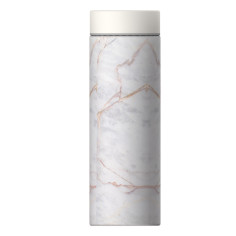 Двустенна термо бутилка с вакуумна изолация “LE BATON“ - 500 мл - цвят бял мрамор - ASOBU