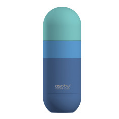 Двустенна термо бутилка “ORB“ - 420 мл - цвят пастелно син - ASOBU