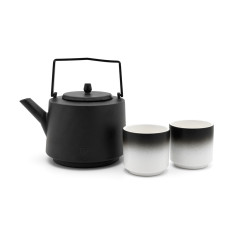 Подаръчен сет чугунен чайник “Hubei“ - 1,2 л. и 2 бр. порцеланови чаши за чай - BREDEMEIJER