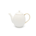 Порцеланов сет за чай с 2 бр. чаши и стоманен филтър “Canterbury“ - бял - 1,2 л. - BREDEMEIJER