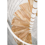 Вита стълба Fusion - стъпала от бук, метал - бял, диаметър - Ø: 120 см, 140 и 160 см