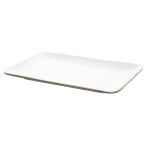 Керамична правоъгълна чиния 29 х 19,5 см - бяла MAKU