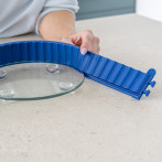 Силиконова форма за киш със стъклена основа Ø 18 - синя