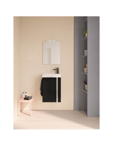 Комплект мебел за баня Riva Elegance - Шкаф, умивалник, огледало, LED осветление