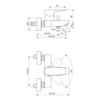 Смесител за вана и душ Ideal Standard Ceraplan III - Хромиран, с превключвател