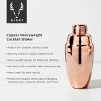 VISKI Шейкър за коктейли “HeavyWeight - Copper“ - 500мл.