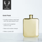 VISKI Бутилка за алкохол със 14K златно покритие “Flasks Gold“