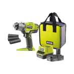 Акумулаторен ударен гайковерт Ryobi R18IW3-120S3 ONE+ - 18 V,  1 батерия 2 Ah и зарядно устройство