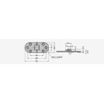 Панта за сгъваема маса Amig - 35х70х35 мм, никел