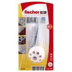 Стопер за врата Fischer Doorstop TS 8W K NV - Ø8 мм, найлон, бял