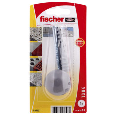 Стопер за врата Fischer Doorstop TS 8 G K NV - Ø8 мм, найлон, сив