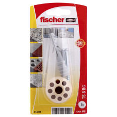 Стопер за врата Fischer Doorstop TS 8 BG K NV - Ø8 мм, найлон, бежов