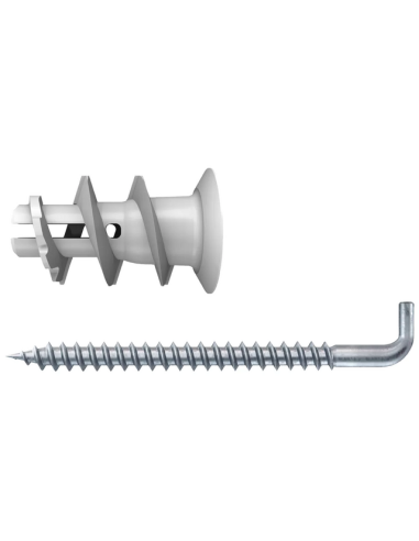 Дюбел за гипсокартон Fischer GK WH - Дюбел ØхД 5х22 мм, винт кука ØхД 4,2х40 мм, 5 броя