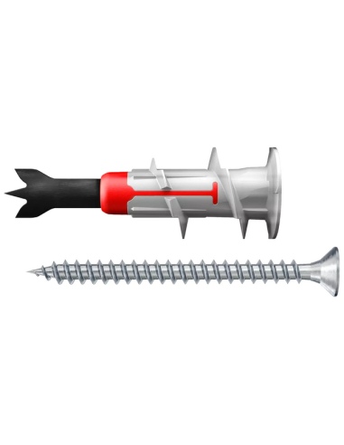 Комплект дюбели и винтове за гипсокартон Fischer Duoblade - 4,5х40 мм, 6 броя