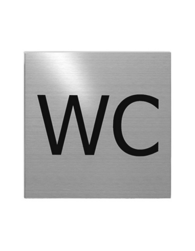 Табела "WC" - 75х75 см, неръждаема стомана