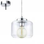 Пендел-висяща лампа E27,прозр.стъкло, пр.кабел, Ø20мм0мм Н20мм