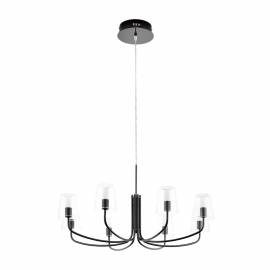 Пендел-висяща лампа LED 8х3,3W 2720lm черен никел/прозр.-бяло NOVENTA
