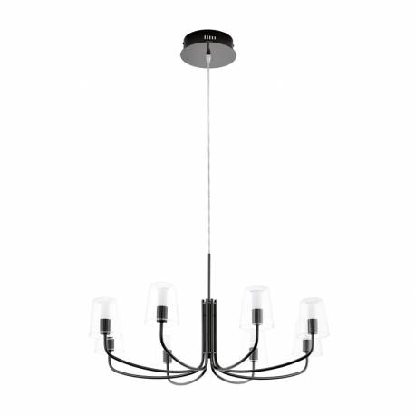 Пендел-висяща лампа LED 8х3,3W 2720lm черен никел/прозр.-бяло NOVENTA