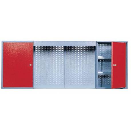 Стенен шкаф  метален - 160 x 60 x 19 см, перфориран панел